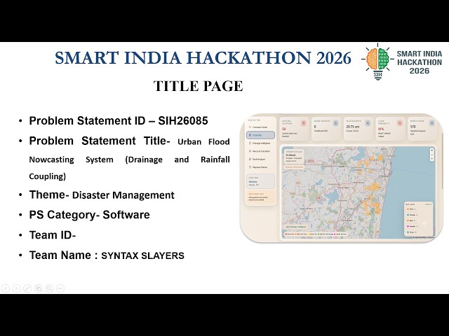 FloodTwin AI | SIH 2026 | AI-Powered Urban Flood Prediction & Emergency Response System