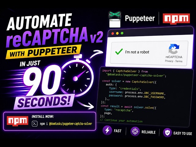 How to Automate Google reCAPTCHA v2 with Puppeteer (Node.js)