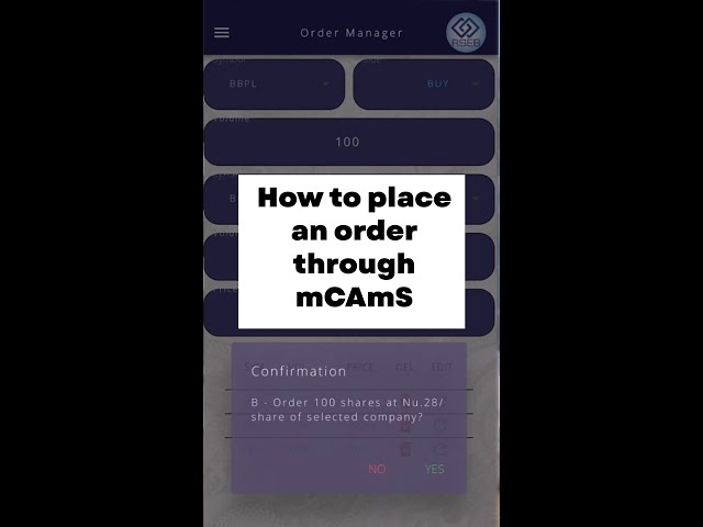 How to place an order through mCAms #shorts #rseb #investment #bhutan #Shares #stockmarket  #mcams
