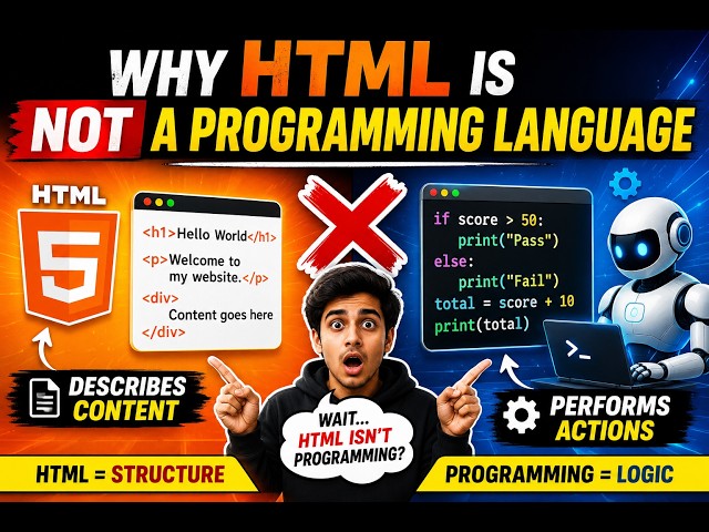 DO YOU KNOW WHY HTML IS NOT A PROGRAMMING LANGUAGE ?
