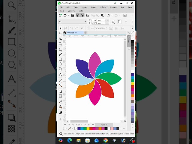 Flower Tutorial design in coreldraw #shortvideo