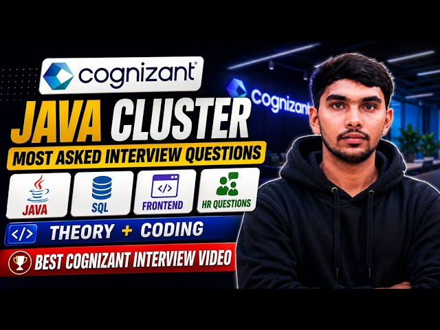 Cognizant Java Cluster most asked Interview Questions 🔥 | Coding + Theory| Freshers 2025,2026 & 2027