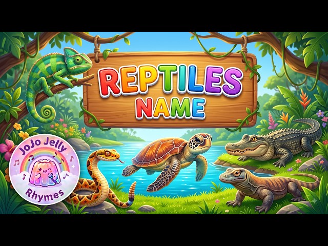 Reptiles Name for Kids 🐢 | Learn 25 Reptile Names | Educational & Learning Videos | Animals for Kids