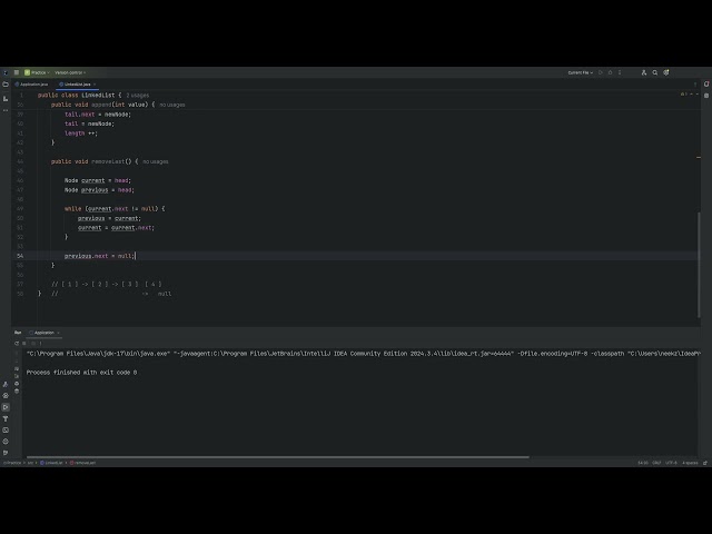 Data Structures and Algorithms : Remove-Last Method
