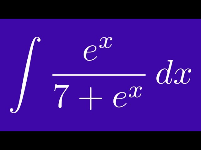 Evaluating an Indefinite Integral Involving Exponentials using a Substitution