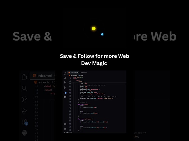 Hypnotic CSS Orbit Animation 🌌 | No JavaScript  #coding #webdevelopment #uidesign #programming