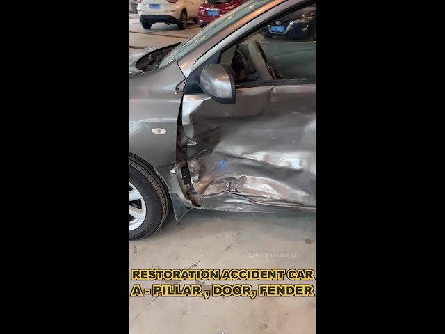 Restoration Crashed Car | Door | A-Pillar | Fender #mechanic #panelbeater