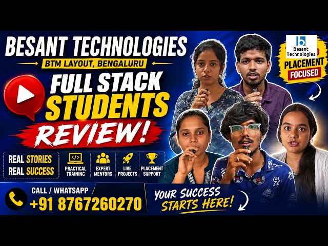 Full Stack Course Bangalore | Real Student Reviews 🚀 | Besant Technologies