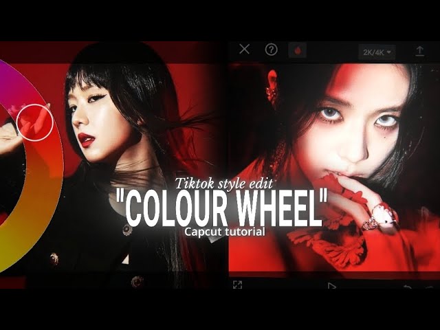 "COLOUR WHEEL" - KPOP TIKTOK TREND CAPCUT TUTORIAL | KIM JISOO | BLACKPINK | VIRAL | FOR YOU | FYP •