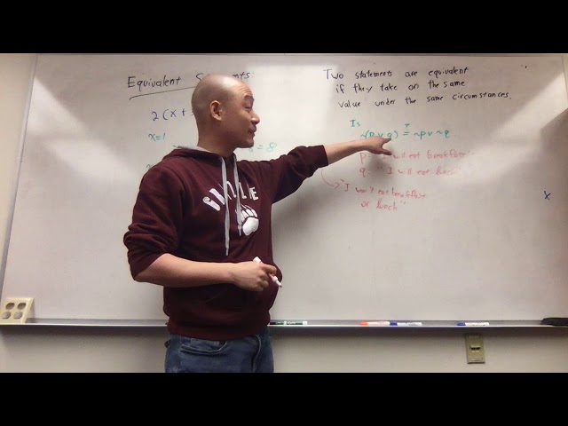 Finite Mathematics - Equivalent Statements