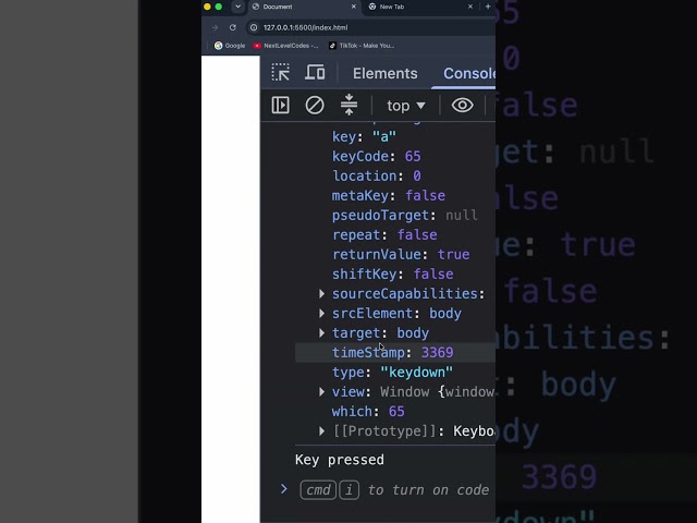 What is Keydown & Keyup in JavaScript? | Keyboard Events