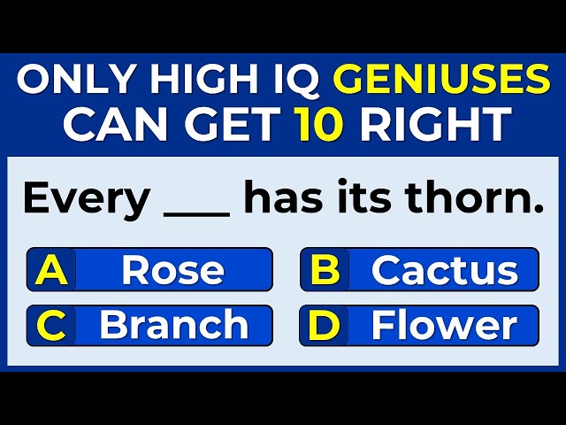ONLY HIGH IQ GENIUSES CAN GET 10 RIGHT | English Proverbs Quiz