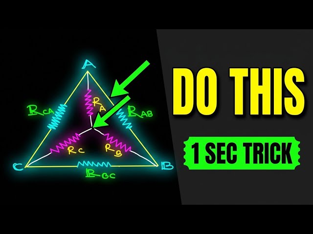 Delta to Star Formulas Never Forget! Simple Visual Method