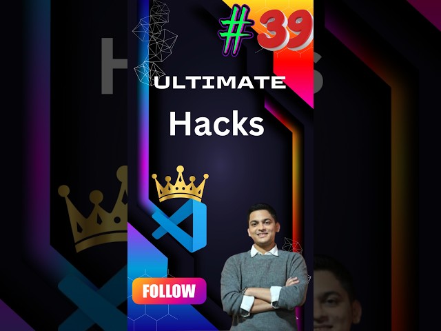 Ultimate VS Code Hacks Beginners Must Know #shorts #tech #coding