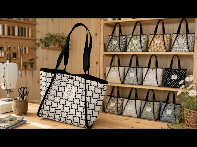 4 Pieces of Fabric, No Pattern! Make This Luxury-Look Bag | Easy Sewing Tutorial