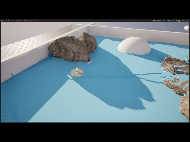 Experimental voxel-style visualization for my fluid sim.