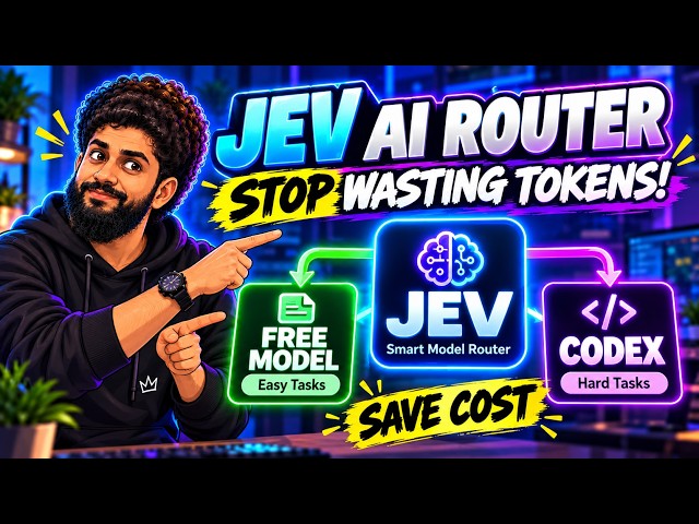 JEV AI FREE API Tutorial 🔥 Route Simple Tasks to FREE Models, Hard Tasks to Codex