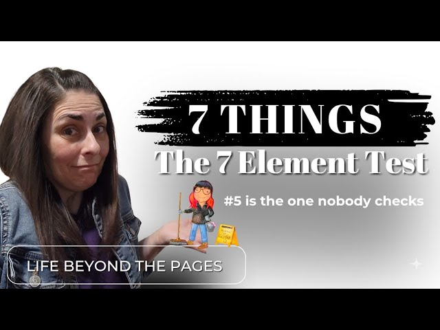 7 THINGS - The 7 Element Test you need for your children's book