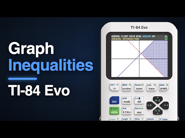 How to Graph Systems of Inequalities on the TI-84 Evo