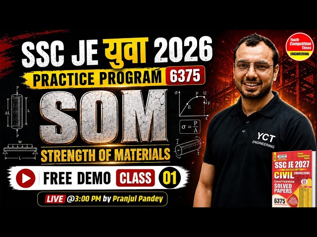 SSC JE 2026 SOM Practice Program 6375 | Strength of Materials Free Demo Class | Live by Parajul Sir