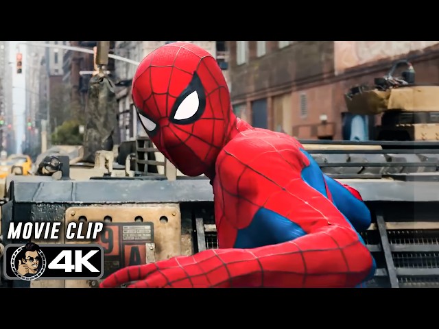 SPIDER-MAN: BRAND NEW DAY | Punisher Tank Chase (2026) Movie CLIP 4K