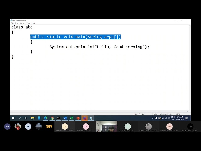 Use of Static keyword, packages and classes, command line arguments