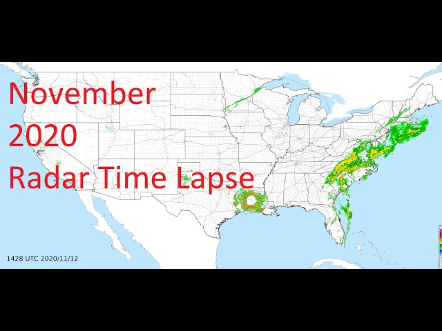 November 2020 US Weather Radar Time Lapse Animation