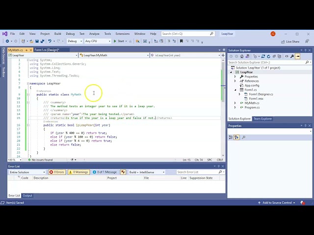 Using MS Test Projects to test C# projects