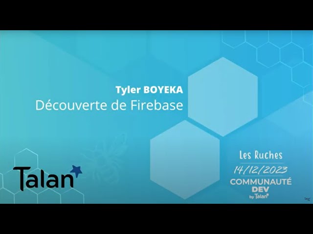 Introduction à Firebase et Firestore.