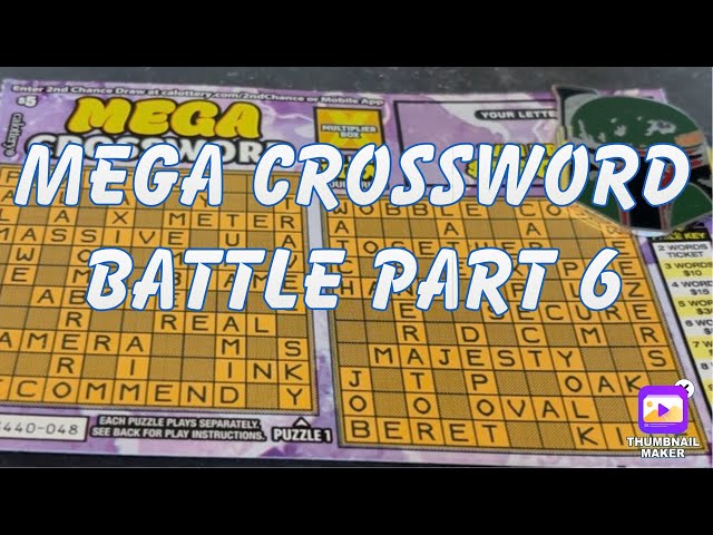 Mega Crossword Battle ‼️ Part 6 #california #lottery #scratchers #battle #shortvideo 