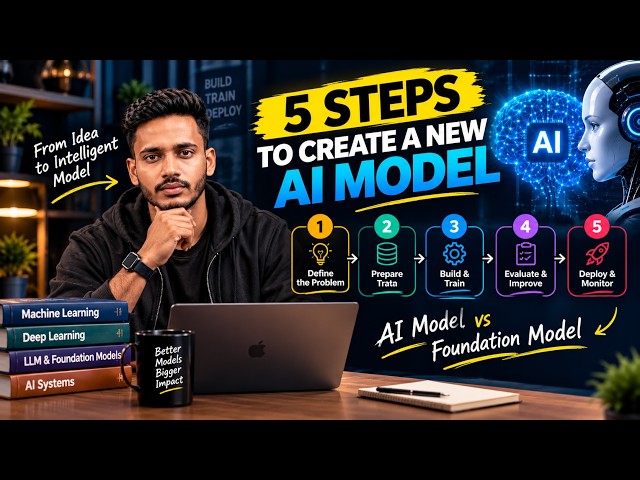 5 Steps to Create an AI Model 🤖 | AI Model vs Foundation Model Explained
