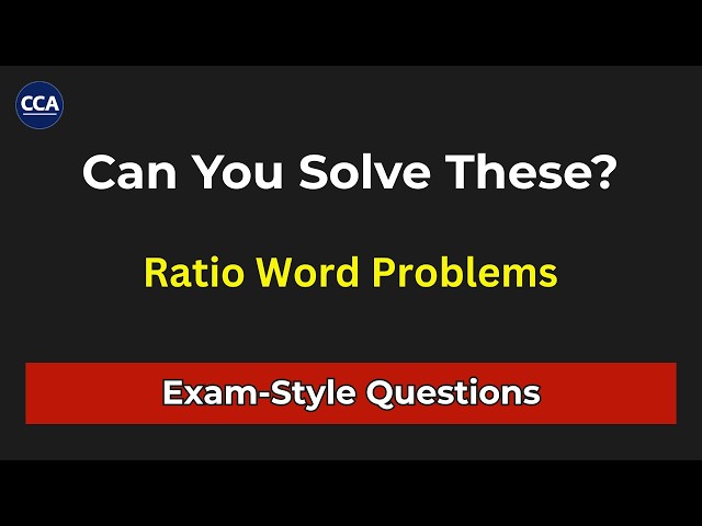 Ratio Word Problems — Exam-Style Questions Step by Step