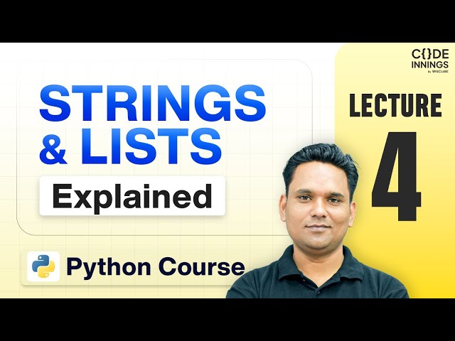 Strings & Lists in Python Made EASY (Full Concept + Practice)