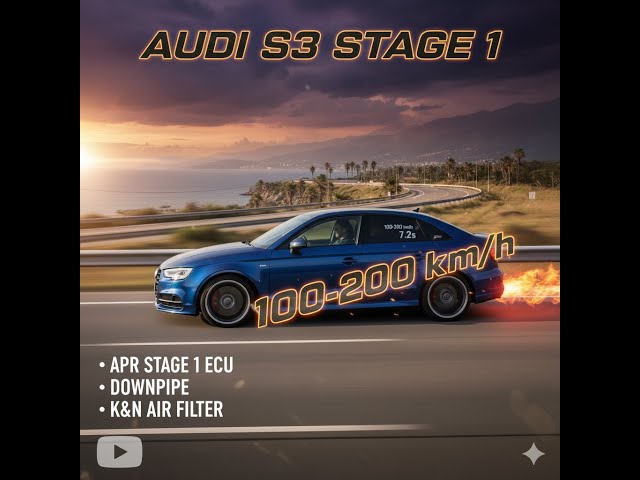 Audi S3'ü Canavara Çevirdik! 😈 APR Stage 1 + Downpipe | 100-200 km/s Performans Testi