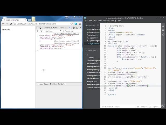 10. Object Constructors - JavaScript