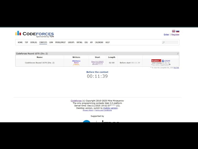 Codeforces Round 1070 (Div. 2)  || #codeforces #live