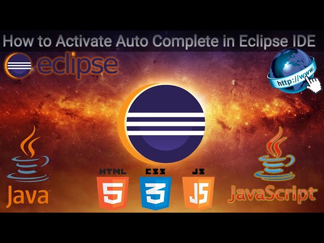 How to Activate Auto Complete in Eclipse for various languages {java, javascript, html, jsp, etc}