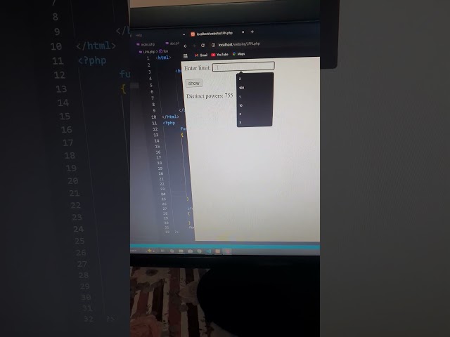php | Euler project 'Distinct powers' | CodeLearning