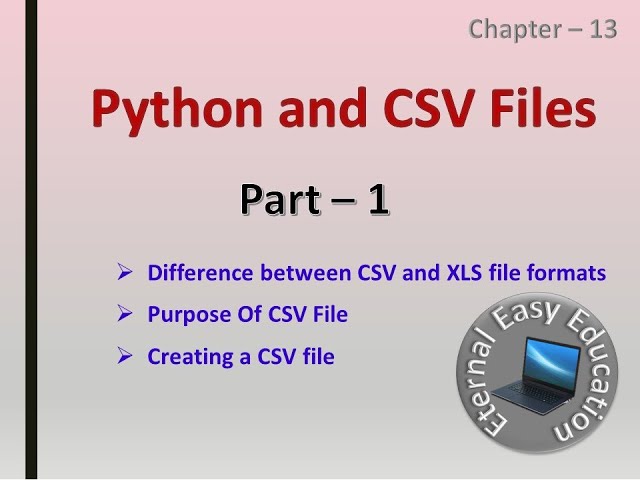 TN 12th STD CS (chapter - 13) CSV (part 1) CSV & Excel, Creating CSV files