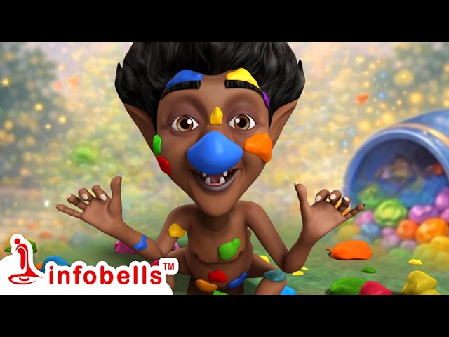 The Ghost Loves Colors! - Bhoot Aaya - Learn Colours Song | Hindi Rhymes & Kids Cartoons | Infobells