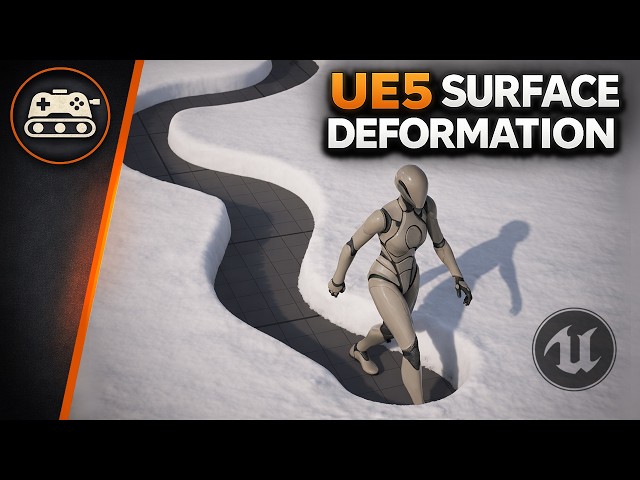 UE5 Surface Deformation Tutorial | Real-Time Snow & Ground Depth (Render Target, RVT, VHM)