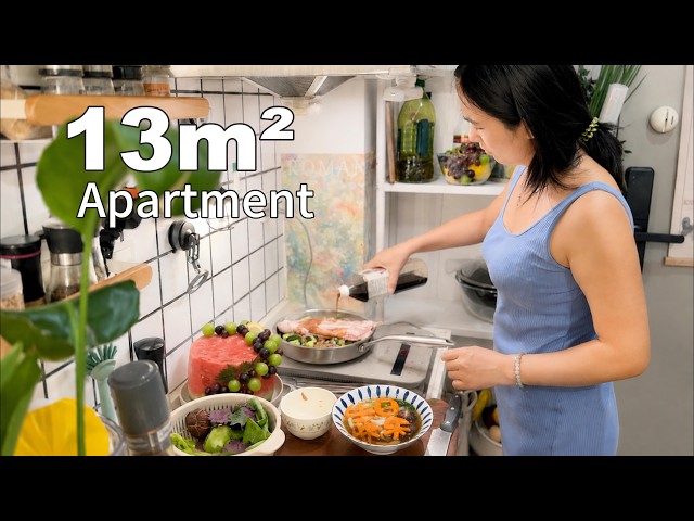 A Little Day That Meant a Lot in China 13㎡ Apartment 🇨🇳 | Grocery Shopping & DIY Watermelon Cake