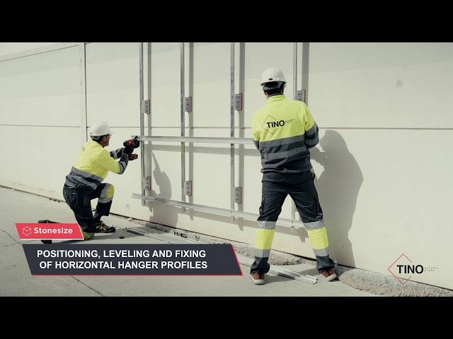 Ultra-light natural stone facade | Installation | Stonesize by TINO ®