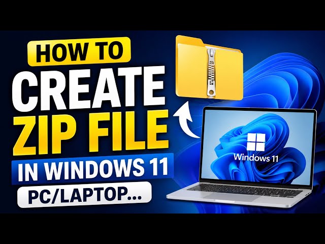 How to Create ZIP File in Windows 11 PC/Laptop | Compress Files Easily