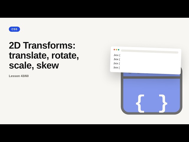 CSS Series: 2D Transforms: translate, rotate, scale, skew