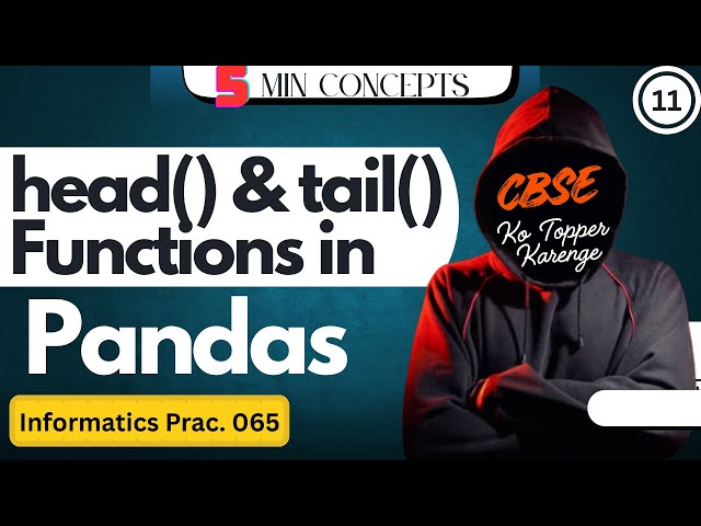 5-Min Concept #11 | HEAD() and TAIL() Functions | Class 12th CBSE Informatics Prac and Comp Science