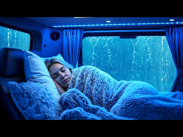 Rain & Thunder Sounds ⛈️ Cozy Car for Sleep and Anxiety Relief