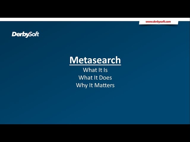 What Is Metasearch?