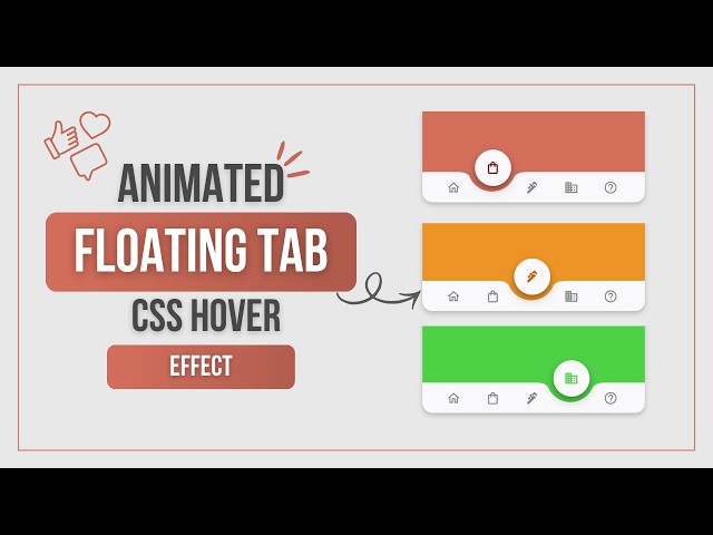 Animated Floating Tab Bar with Pure CSS