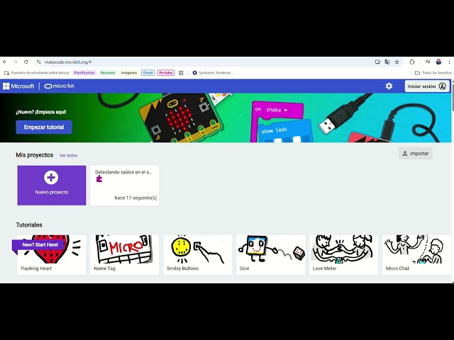 Conoce el entorno de programación de Make Code (para programar una placa Micro.bit)